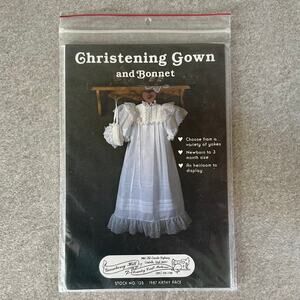 NEW Christening Gown & Bonnet Pattern Gooseberry Hill